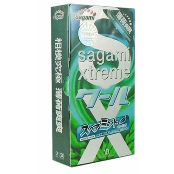 bao cao su sagami xtreme bạc hà mát kéo dài thời gian cảm giác thật 