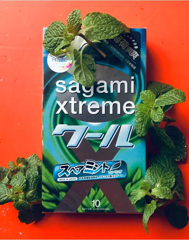 Bao cao su SAGAMI Xtreme bạc hà thơm mát siêu mỏng kéo dài