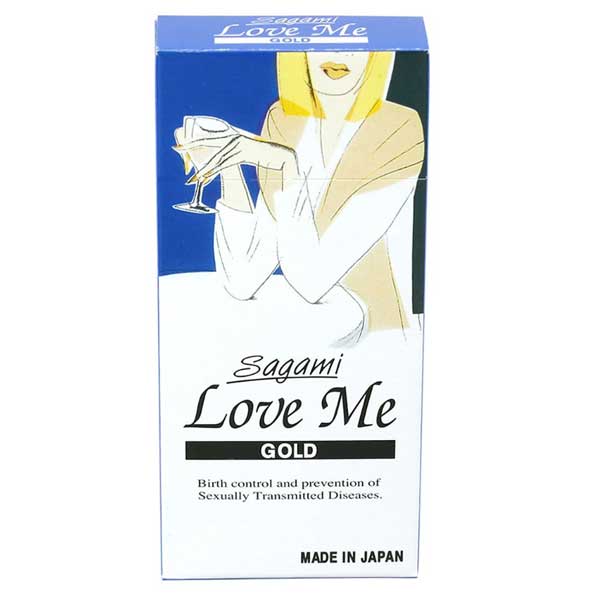 Bao cao su Sagami Love Me Gold siêu mỏng mềm dẻo 52mm Nhật Bản 