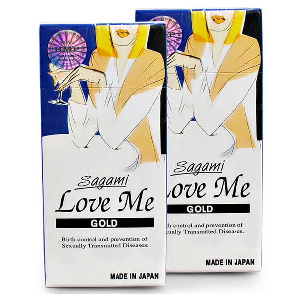 Bao cao su Sagami Love Me Gold 0.03mm siêu mỏng thoáng khí bền