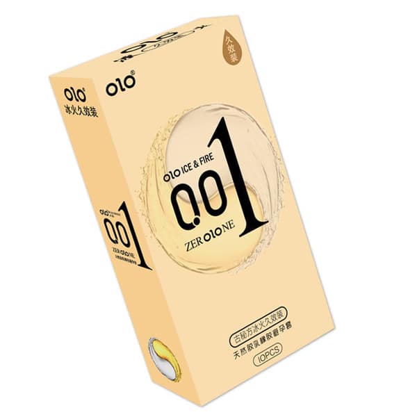 Bao cao su OLO Long Box Ice Fire siêu mỏng kéo dài thời gian quan hệ 