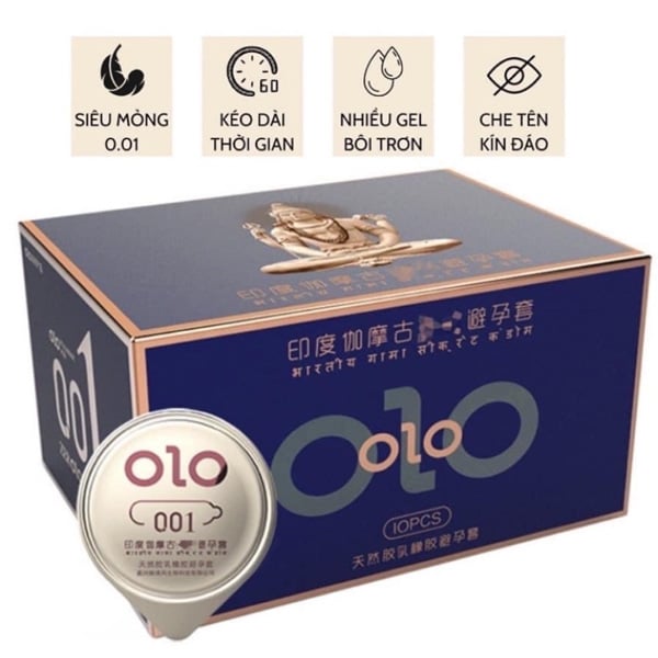 Bao cao su OLO India Xanh siêu mỏng kéo dài đam mê an toàn uy tín