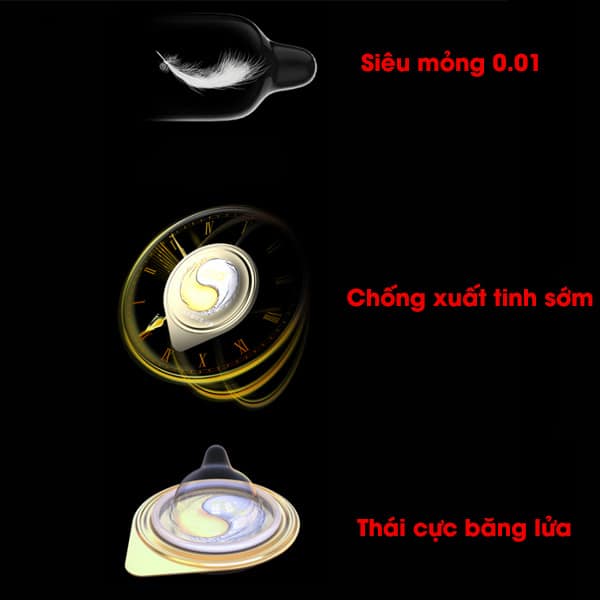 Bao cao su OLO Băng lửa Ice and Fire kéo dài thời gian mượt