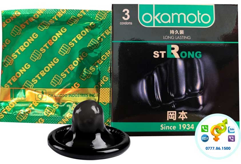 Okamoto Strong Bao Cao Su Mỏng Mát Lạnh Kéo Dài Quan Hệ Tê Tái