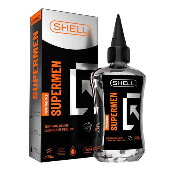 Gel bôi trơn hậu môn Shell Supermen ấm nóng 90ml tăng khoái cảm