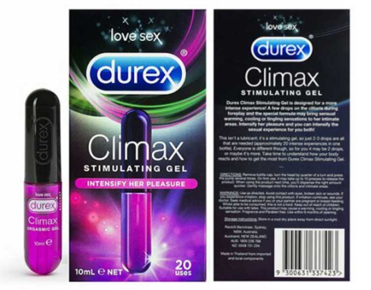 Gel Bôi Trơn Durex Úc Climax Kéo Dài Thời Gian Tăng Hưng Phấn