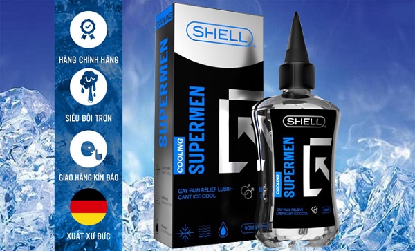 Gel bôi trơn hậu môn Shell Supermen siêu mát lạnh Hàn Quốc
