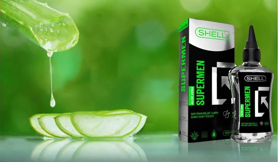 Gel Bôi Trơn Hậu Môn Shell Aloe Vera Mát Lạnh Giảm Đau Rát Tốt