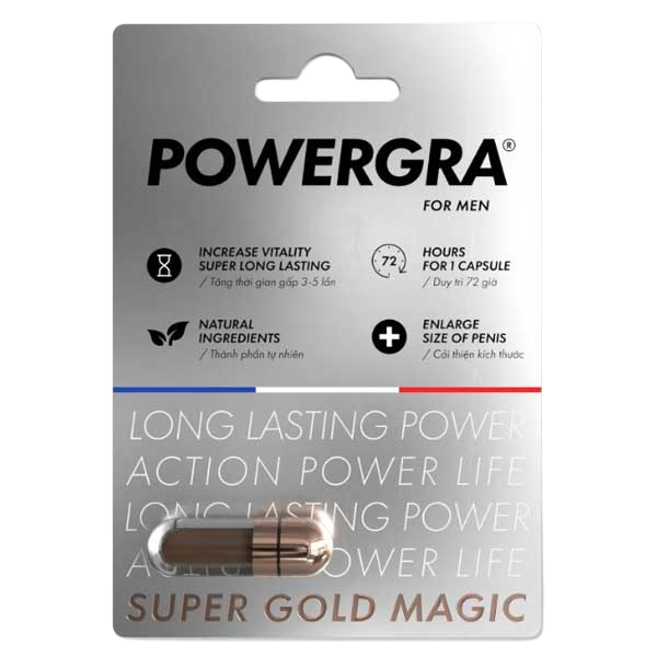 Viên uống tăng kích thước Powergra For Men cường dương kéo dài thời gian 