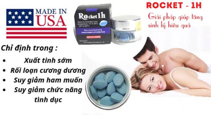 Viên Rocket 1h Mỹ tăng sinh lý nam, mạnh mẽ, nhập khẩu