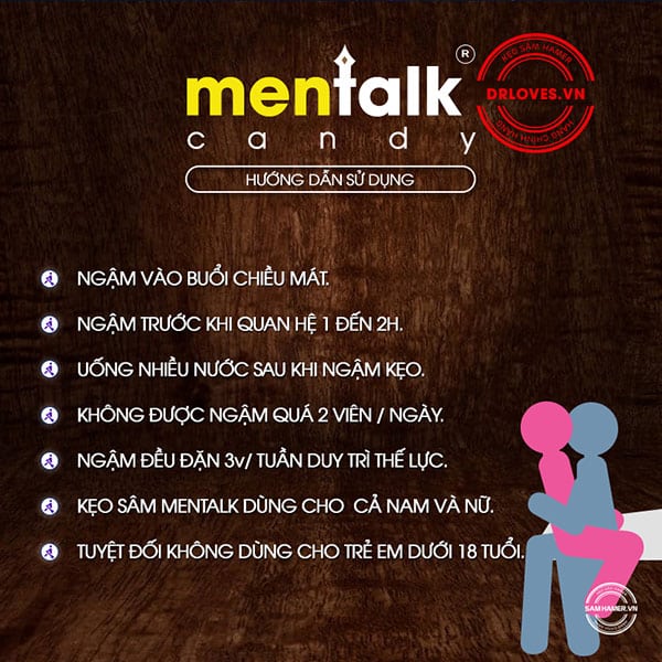 Kẹo Nhân Sâm Mentalk tăng cường sinh lý sung mãn mạnh khỏe