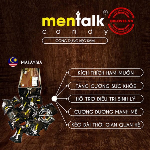 Kẹo Nhân Sâm Mentalk tăng cường sinh lý sung mãn mạnh khỏe