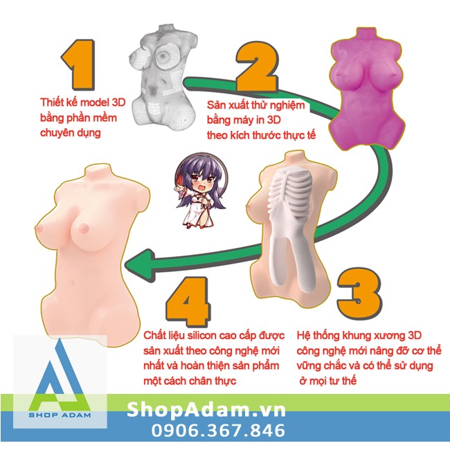 Búp bê bán thân Yura Anekawa Nhật cao cấp siêu thực giá tốt