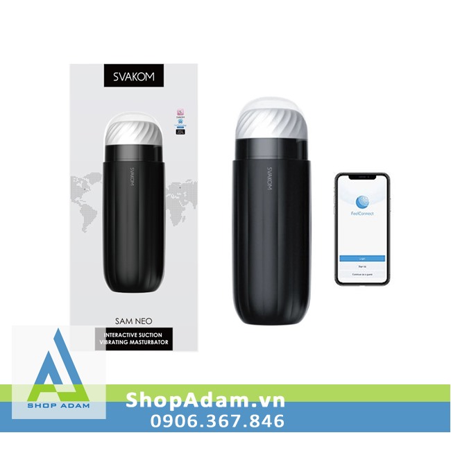 Svakom Sam Neo cốc thủ dâm tự động rung hút điều khiển app từ xa cao cấp 