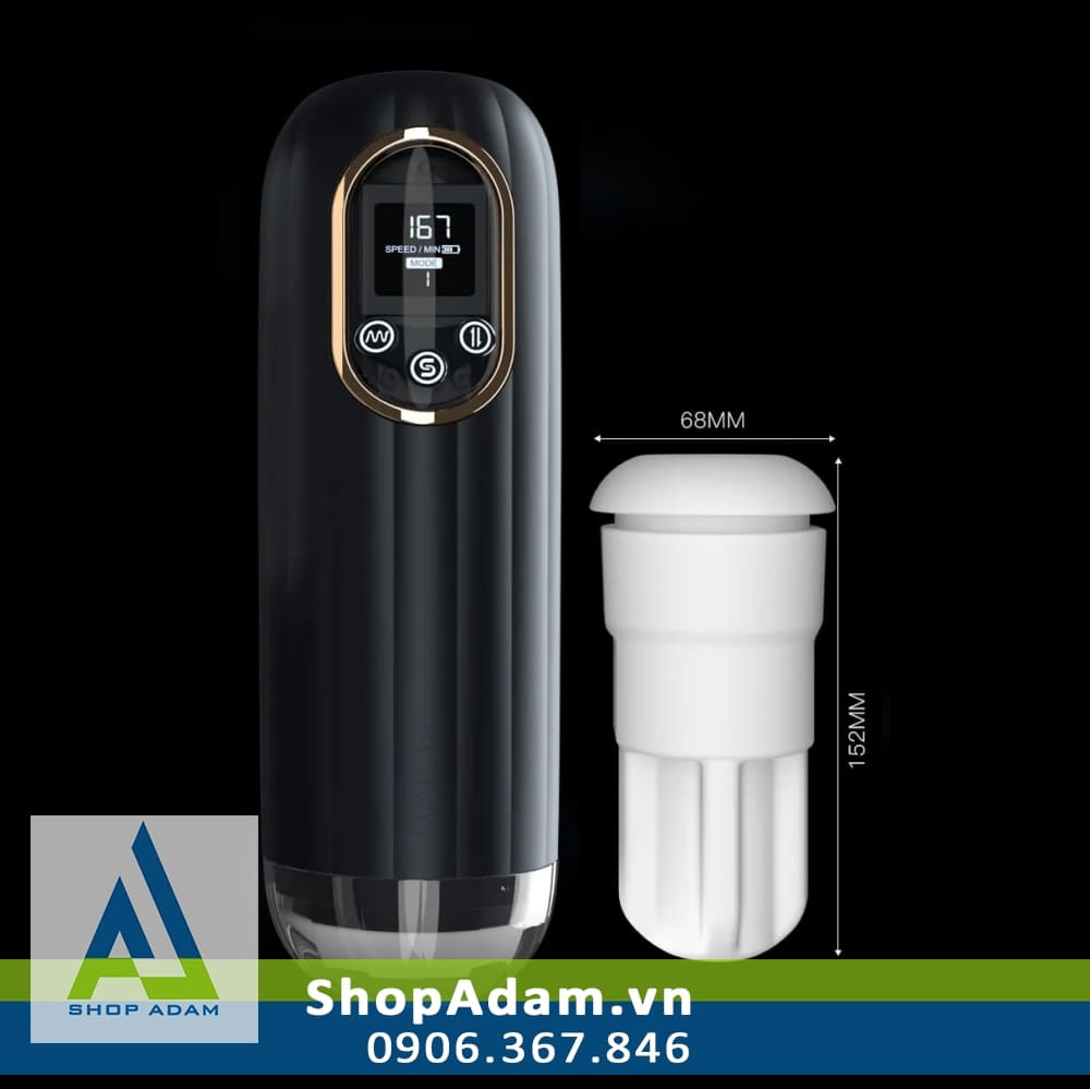 Máy tự sướng nam Svakom Bert có màn hình LCD rung thụt mạnh