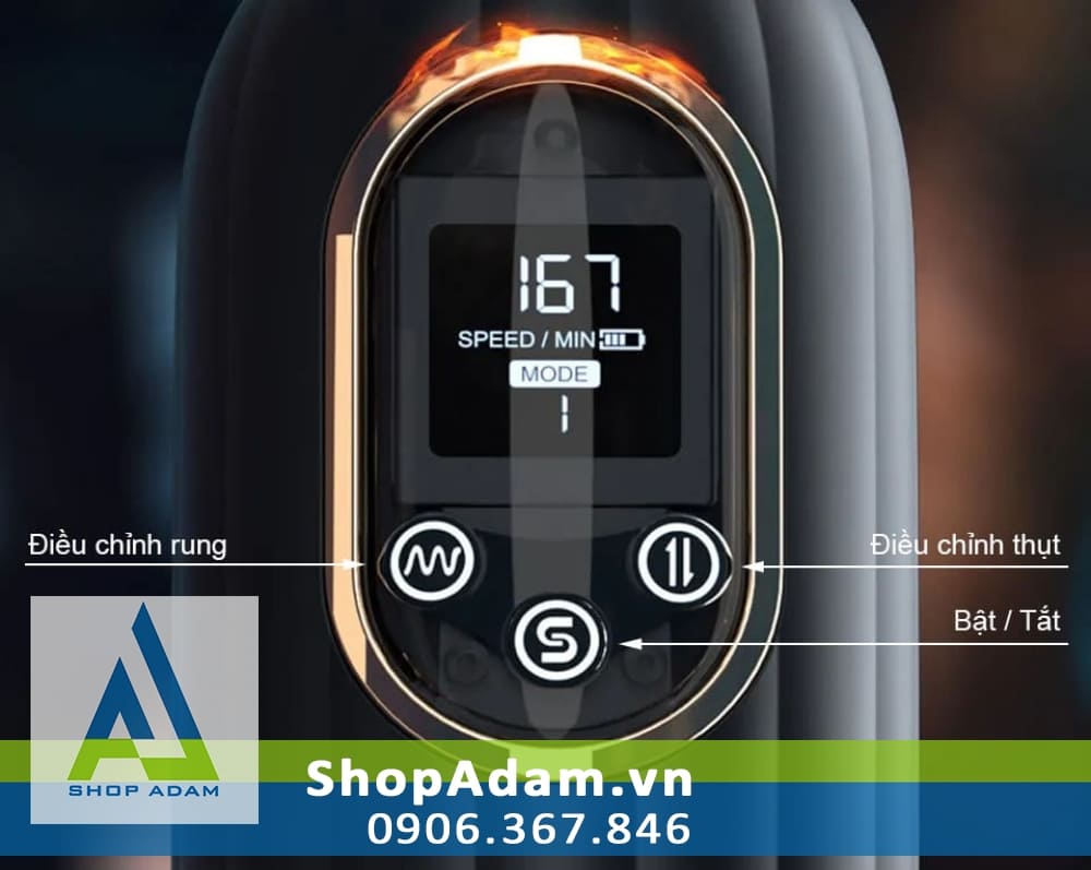 Svakom Bert máy tự sướng nam rung thụt LCD 10 chế độ đa dạng
