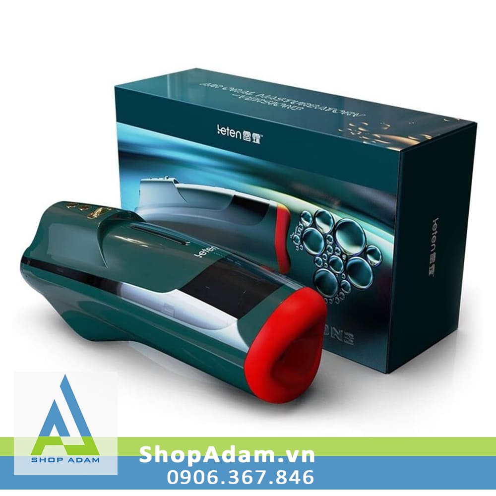 Máy Tự Sướng Nam Leten Air Oral Version 3 Sưởi Ấm Âm Thanh Thật 