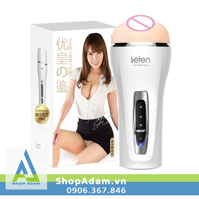 Leten Aircraft Cup âm đạo giả rung âm thanh kích thích mạnh mẽ