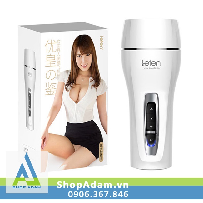 Leten Fantastic Experience Aircraft Cup âm đạo giả có rung và âm thanh kích thích