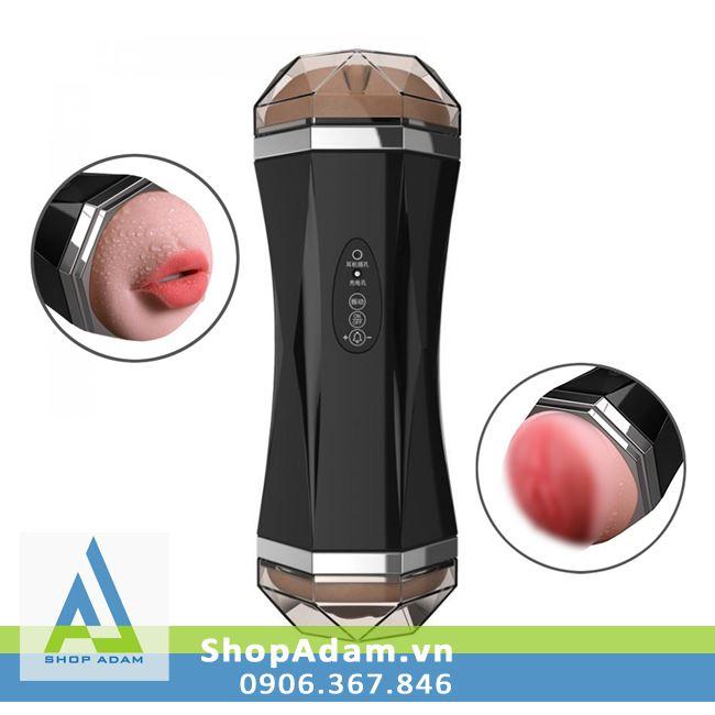 Sextoy Nam 2 Đầu Âm Đạo Miệng Rung Rên 15 Chế Độ Kích Thích Mạnh