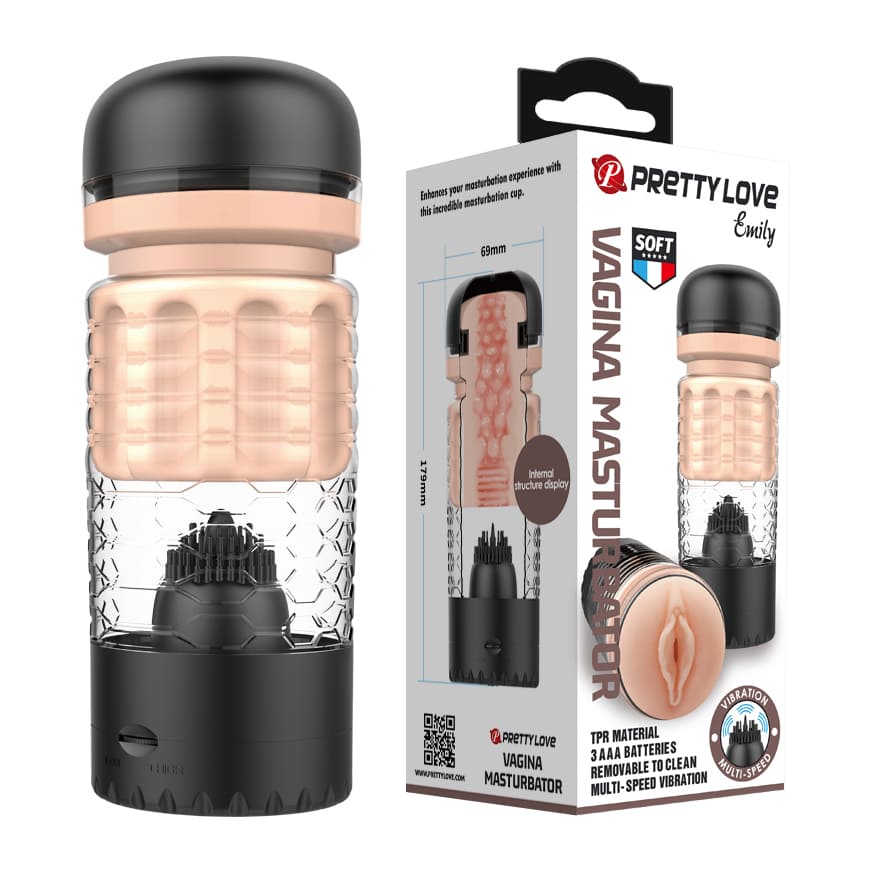 Cốc hỗ trợ nam Pretty Love Emily rung liếm cực đã kích thích