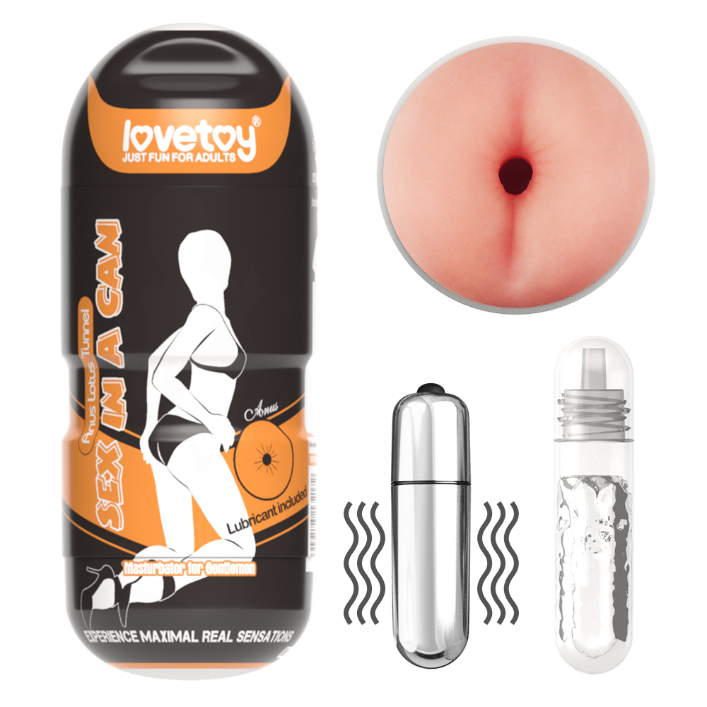 Cốc hỗ trợ nam giới Lovetoy Anus Lotus Tunnel rung silicon nhẹ