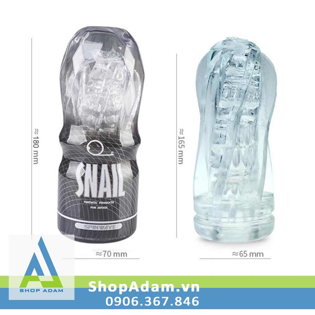 Snail Transparent Male Masturbation Cup Soft TPE