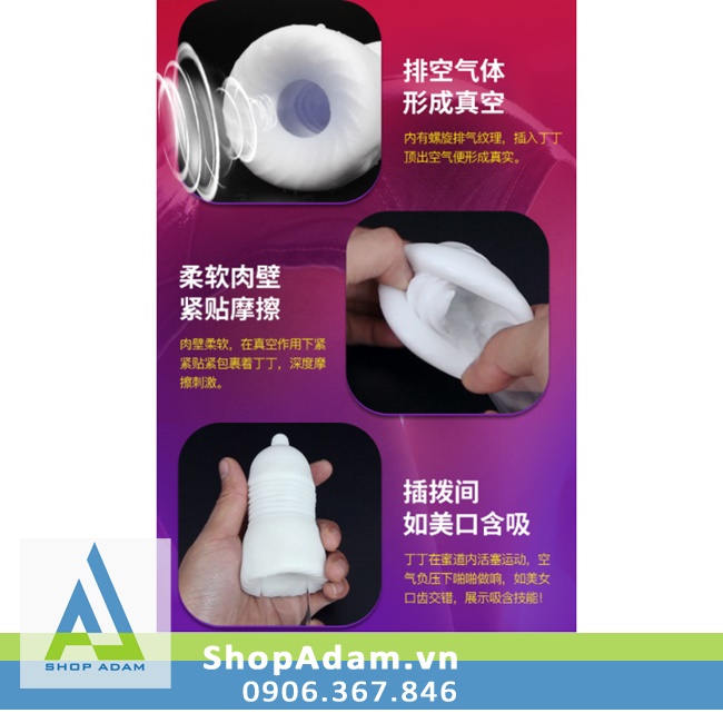 Cốc Thủ Dâm Nam Leten Nhỏ Gọn TPE Mềm Mại Gân Gai Kích Thích Mạnh