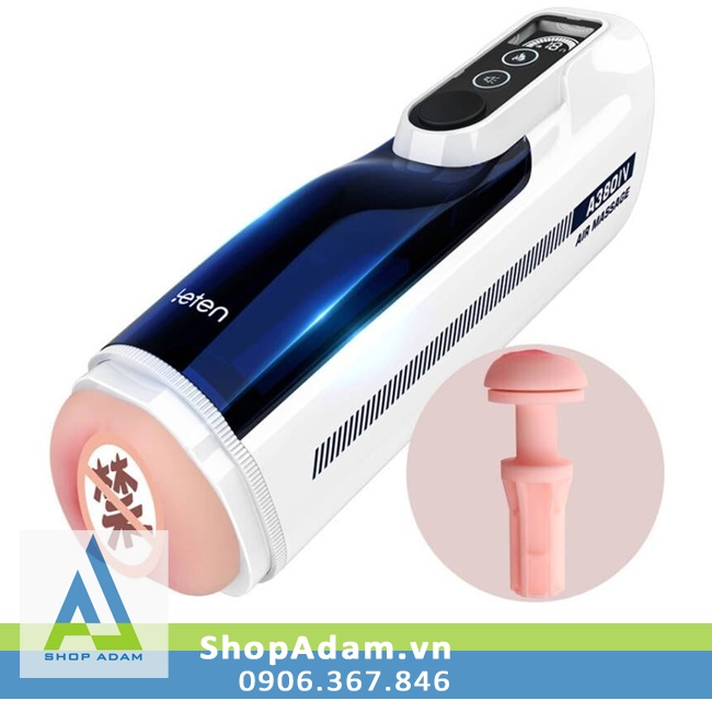 Leten A380 V4 âm đạo giả tự động thụt sưởi ấm âm thanh kích thích