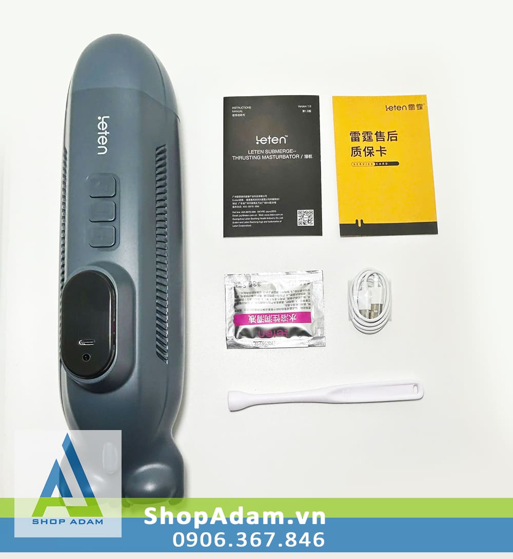 Âm đạo giả Leten Submerge tự động có âm thanh cao cấp