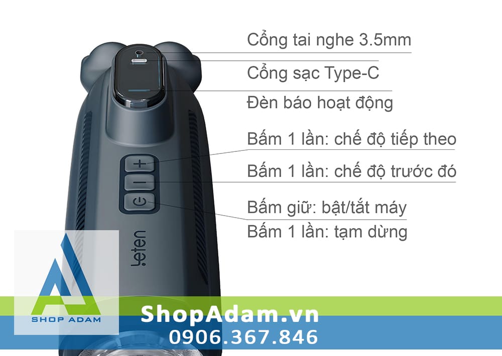 Âm đạo giả Leten Submerge tự động có âm thanh cao cấp
