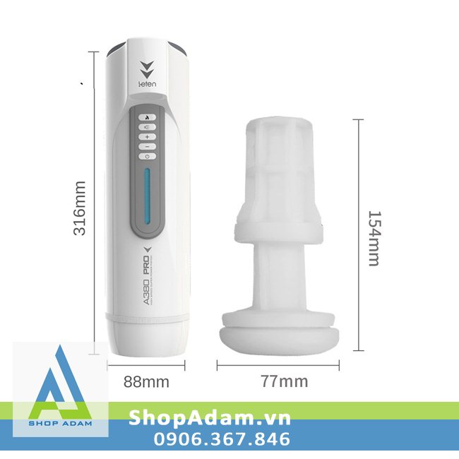 Máy thủ dâm Leten A380 Pro tự động sưởi ấm âm thanh kích thích