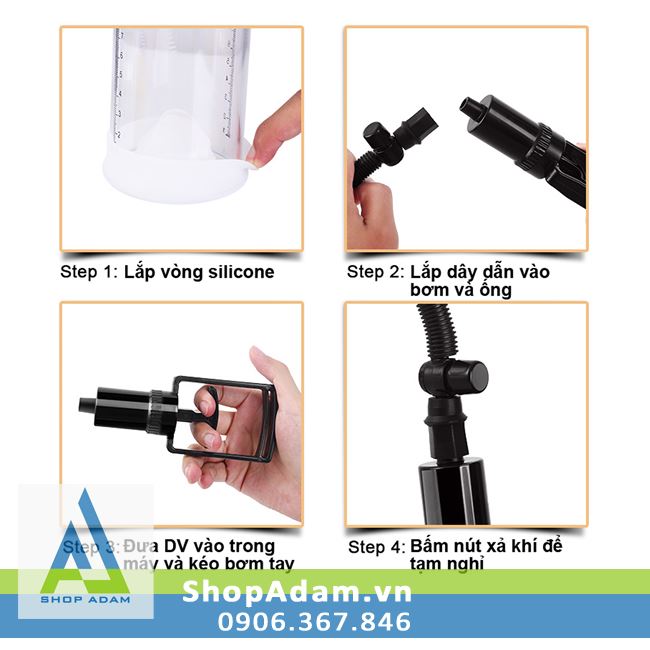 Máy bơm tăng kích thước dương vật hiệu quả, an toàn cho nam