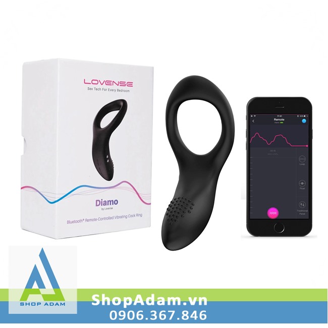 Vòng rung Lovense Diamo điều khiển từ xa qua app hiện đại