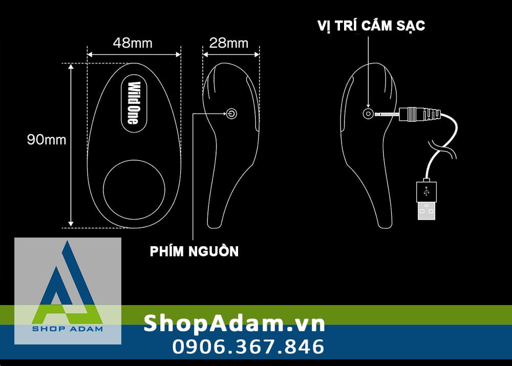 Vòng Rung Nam Wild One Power Ring Nhật Bản Chất Lượng Cao