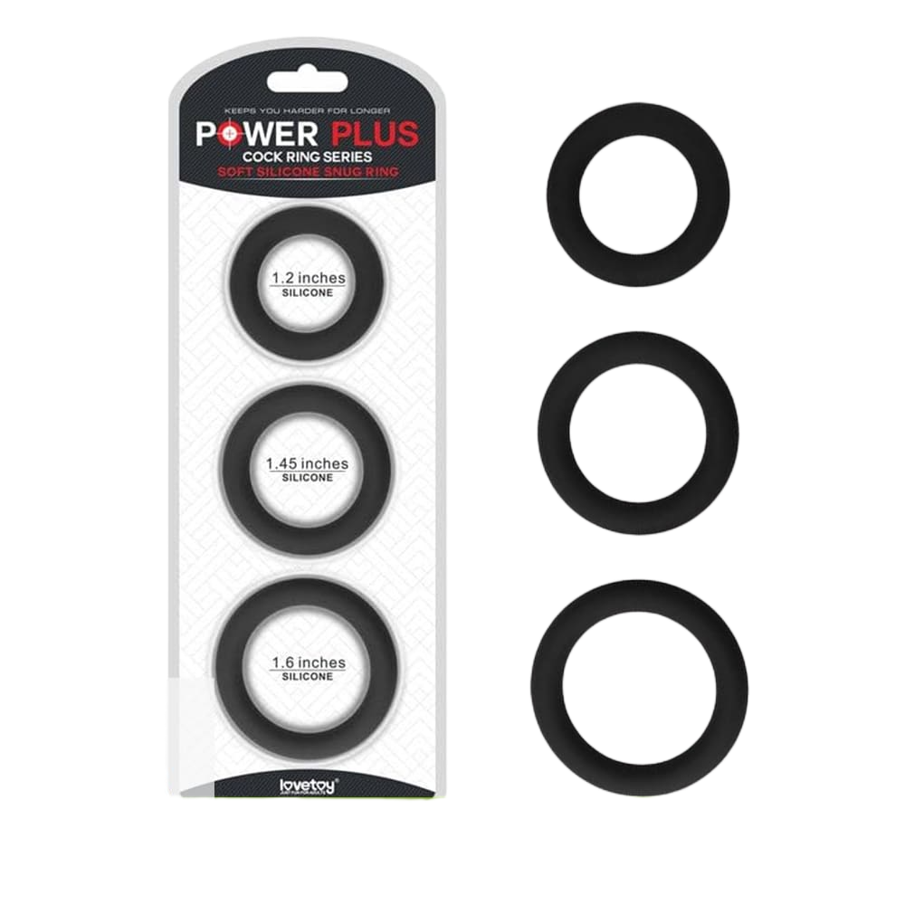 Vòng hãm dương silicone mềm mại Lovetoy Power Plus - 3 chiếc