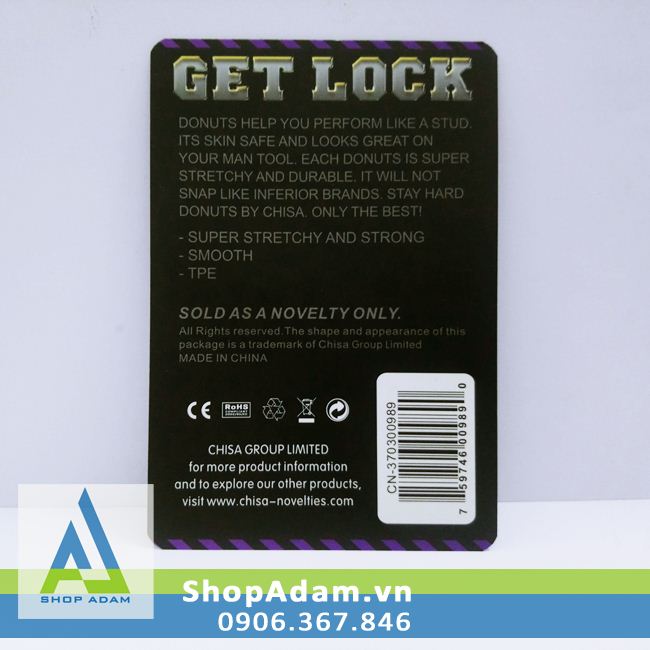 Vòng đeo dương vật silicon Get Lock chống xuất tinh sớm hiệu quả