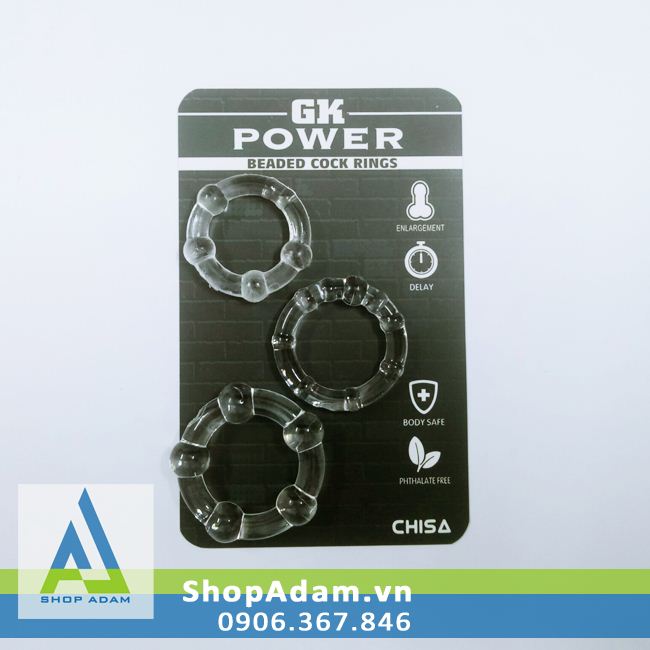 Vòng Đeo Dương Vật Có Bi GK Power Tăng Kích Thích Dịu Nhẹ