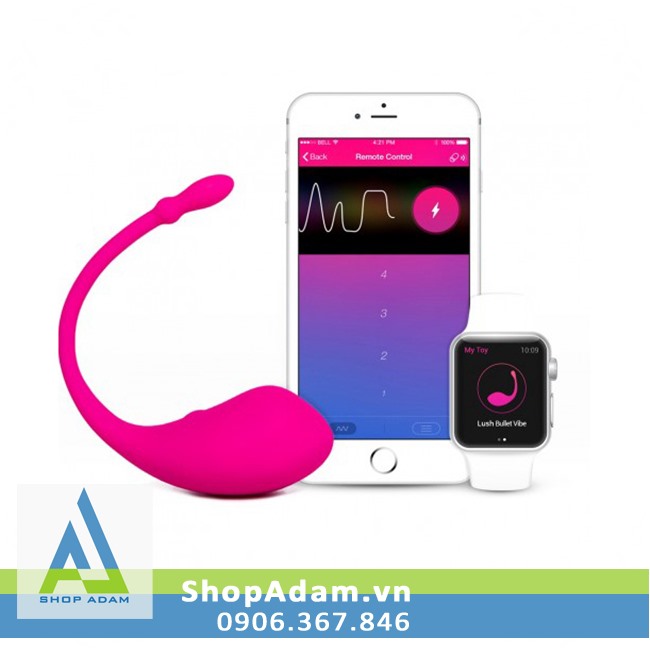 Lovense Lush trứng rung điều khiển smartphone, cao cấp, sục sôi cảm xúc