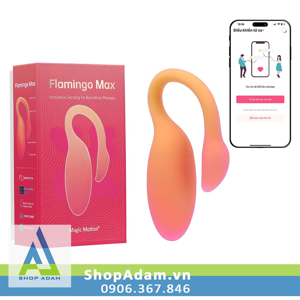 Trứng Rung Thiên Nga Magic Motion Flamingo Max Điều Khiển App Đỉnh