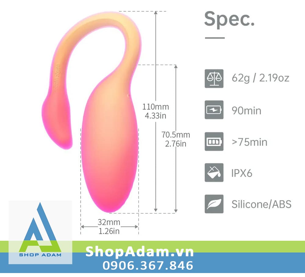 Trứng Rung Thiên Nga Magic Motion Flamingo Max Điều Khiển App Đỉnh