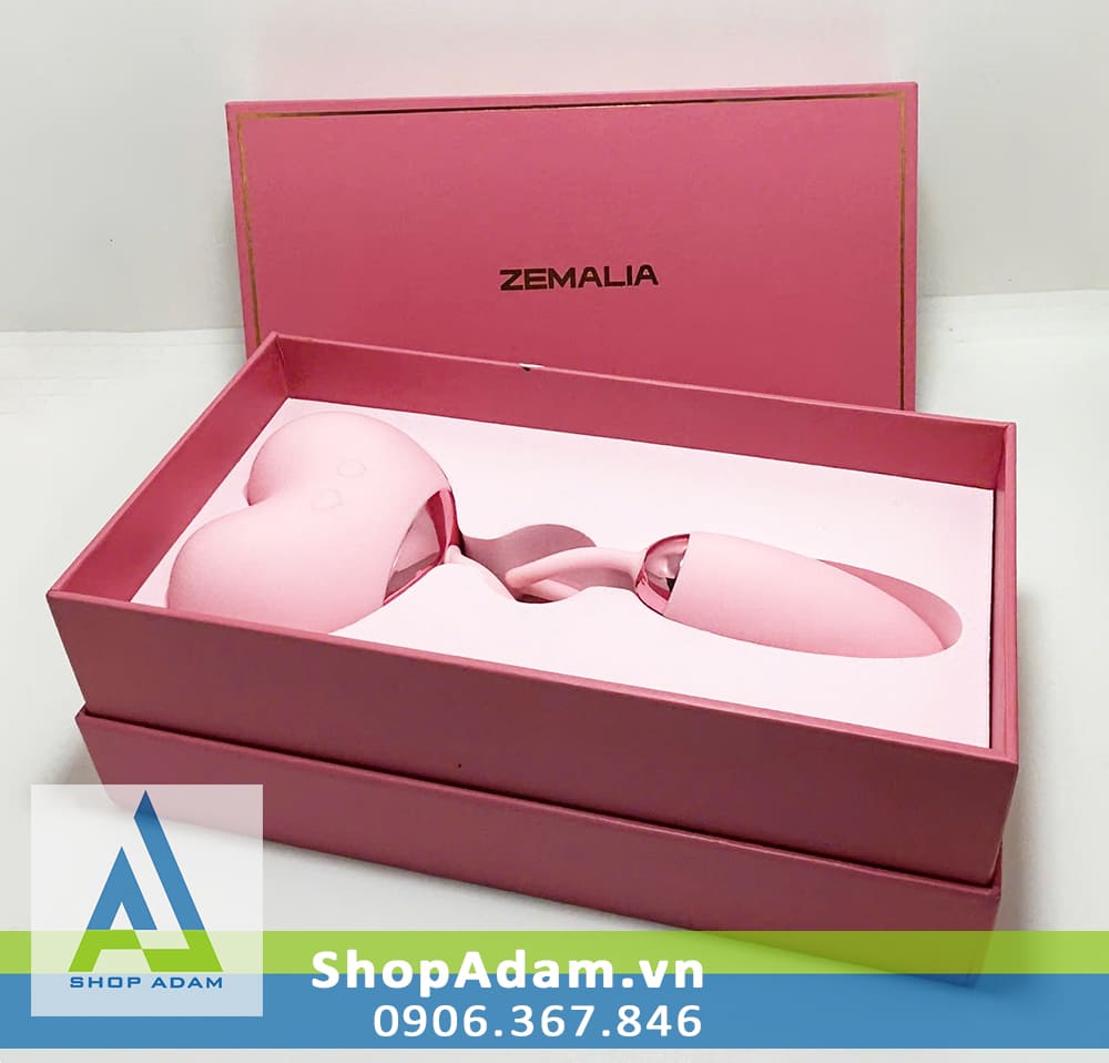 Máy bú liếm âm đạo Zemalia Peachy Dolphin Plus trứng rung đa chế độ cao cấp