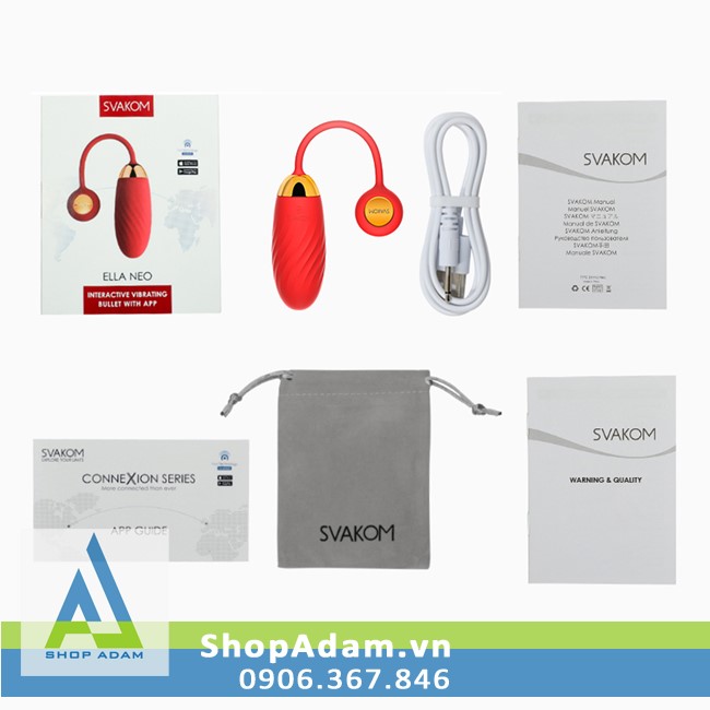 Trứng rung Svakom Ella Neo điều khiển từ xa, app tương tác hấp dẫn