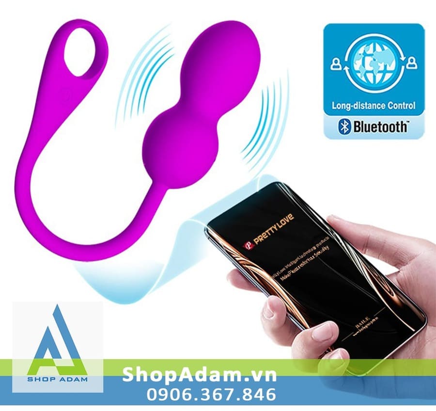 Bóng tập Kegel Pretty Love Elvira rung App silicon y tế an toàn ngừa lỏng