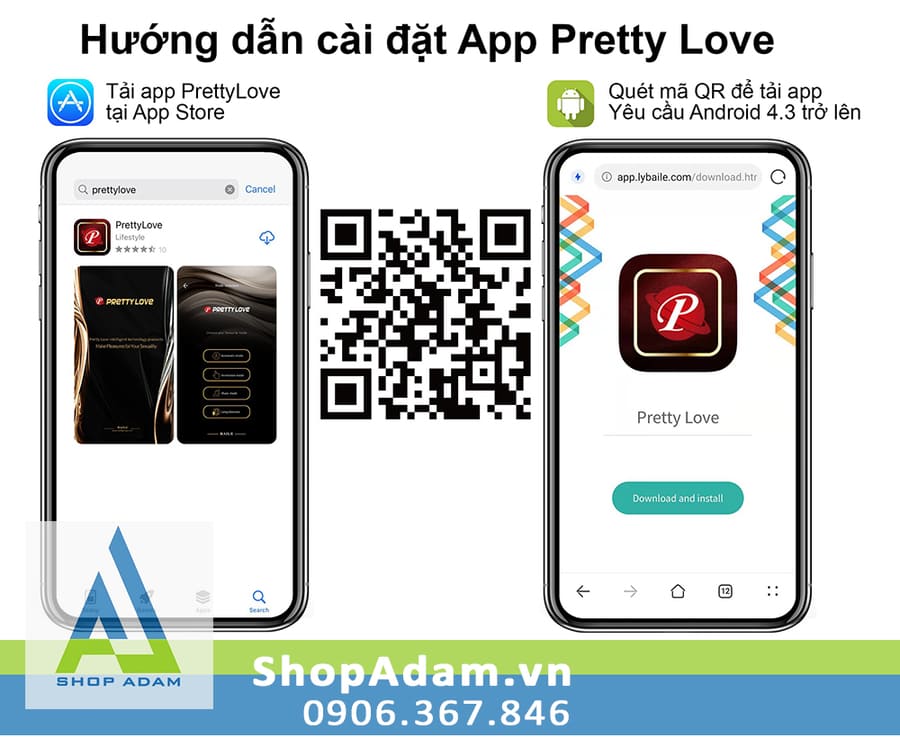 Bóng tập Kegel Pretty Love Elvira rung App silicon y tế an toàn ngừa lỏng