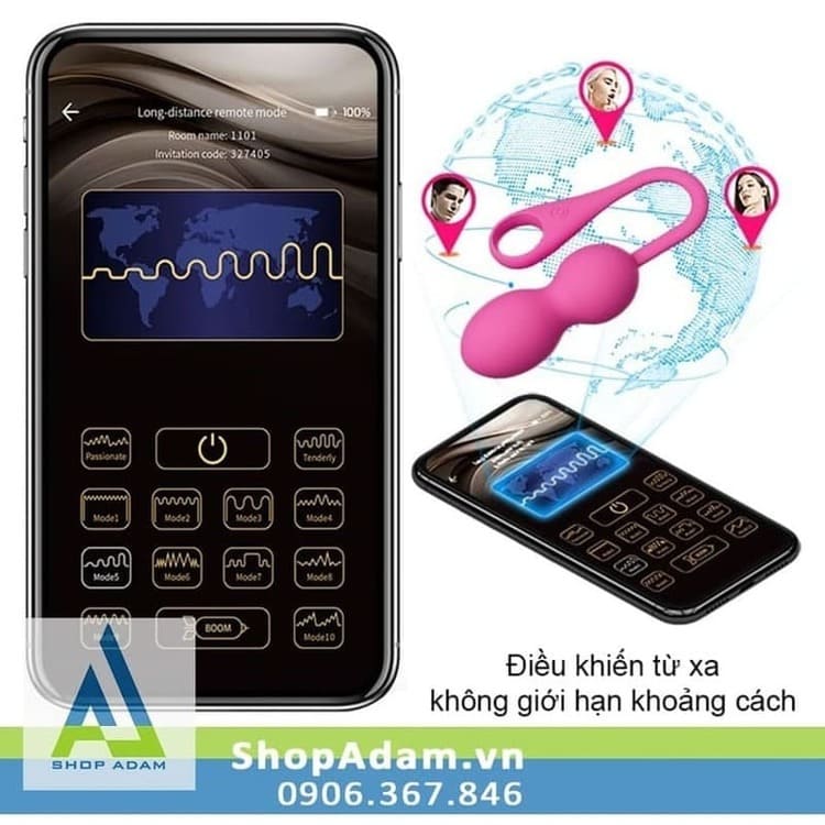 Bóng tập Kegel Pretty Love Elvira rung App silicon y tế an toàn ngừa lỏng