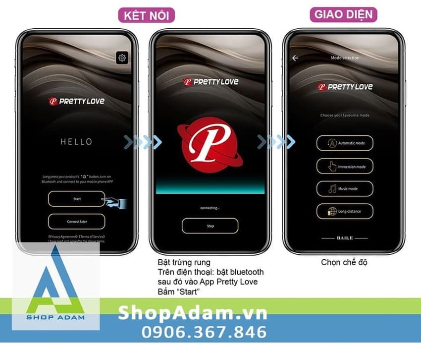 Bóng tập Kegel Pretty Love Elvira rung App silicon y tế an toàn ngừa lỏng