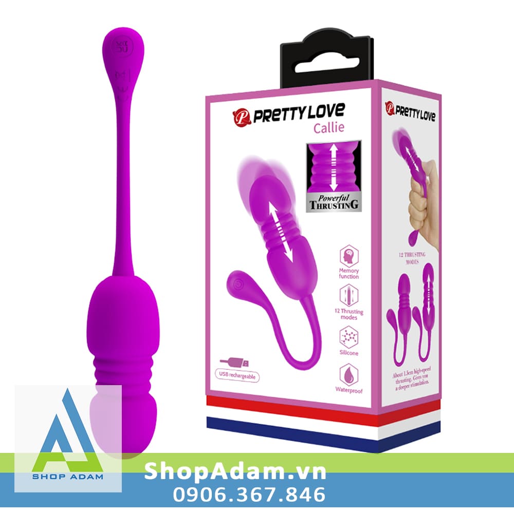 Trứng rung thụt 12 chế độ Pretty Love Callie cao cấp, siêu kích thích