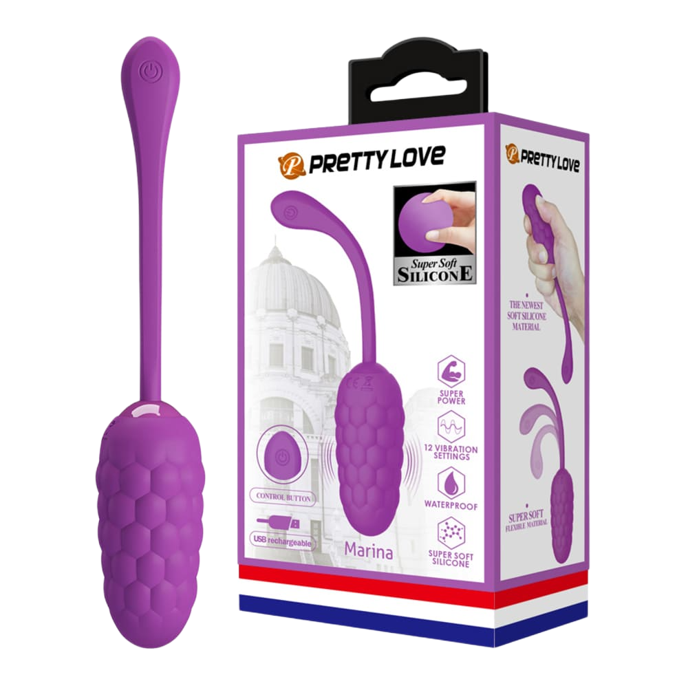 Máy trứng rung không dây siêu mềm 12 chế độ Pretty Love Marina