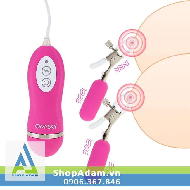 Omysky Dual Vibrating Clip-On Nipple Egg Dual Pleasure